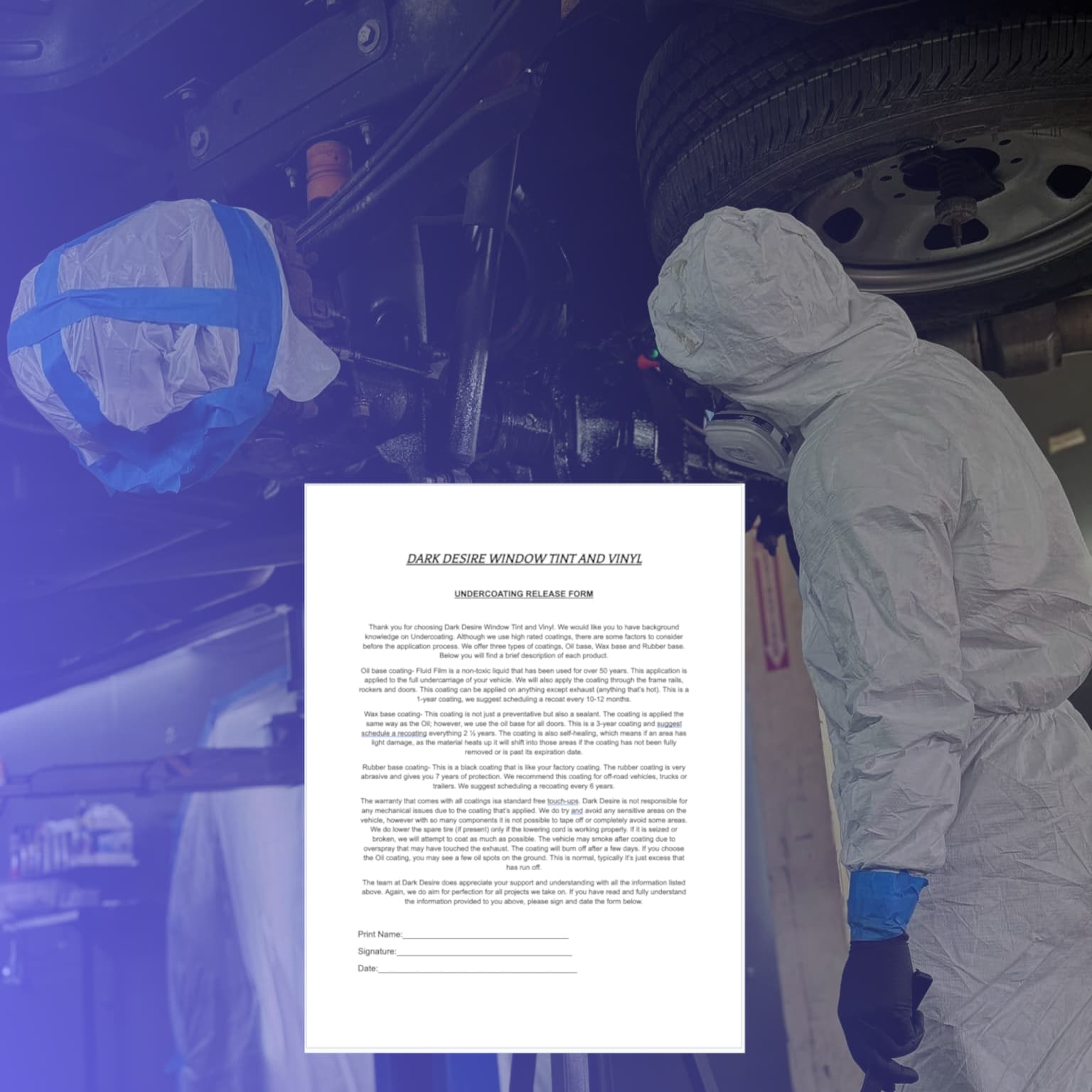 Dark Desire Undercoating Release Form